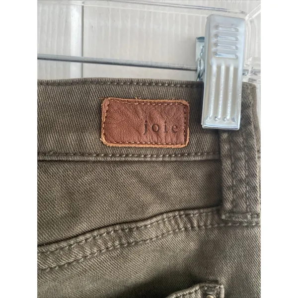 Joie Studded Cargo Skinny Pants Womens Size 23 Olive Green Edgy Moto Utility - Image 7