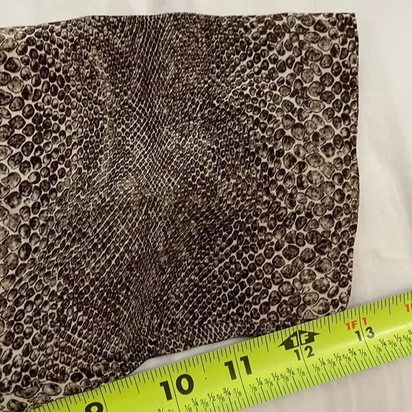 Zara Brown Silk Shift Dress Womens Size Medium Snakeskin Work Animal Print - Image 6