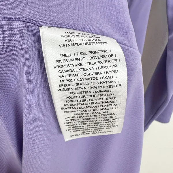Lauren Ralph Lauren Jersey 3/4 Sleeve Dress Draped Knee Length Purple US 6 NWT - Image 8