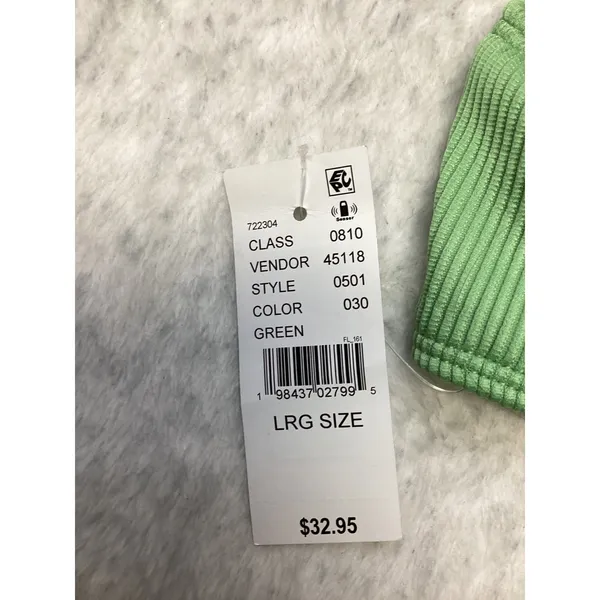 PacSun‎ Swim Eco Green Ribbed Underwire Bikini Top Large NWT 0501-030 - Image 4