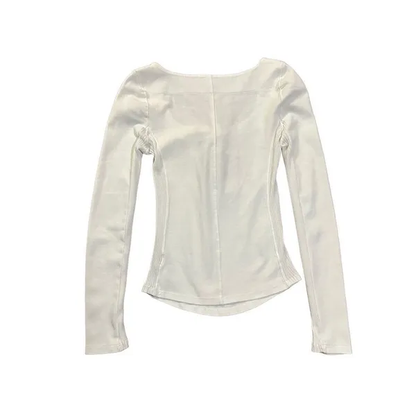 Free People White Looking Back‎ Lace-Up Top sz XS - Image 2