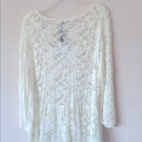 NEW Beautiful LACE NET TOPS XL White from Jessica Simpson, Delicately Beautiful - Image 5