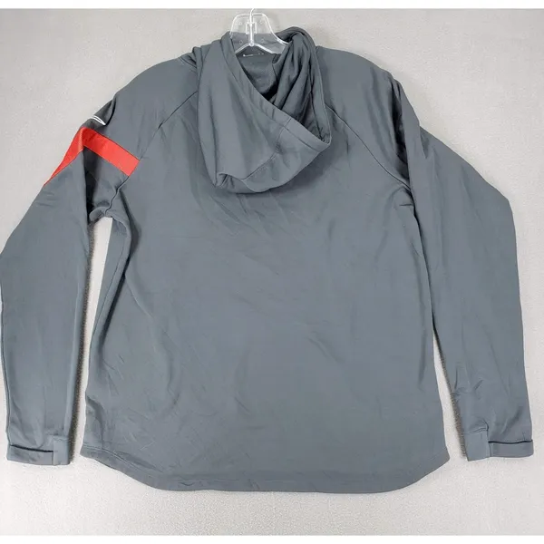 Nike‎ Hoodie Womens Sz M Cornell Dry Academy Pullover Sweatshirt Gray Red Bear - Image 6