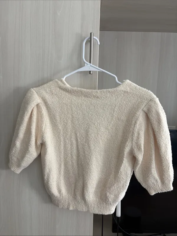 Reformation | Hope Organic Cotton Cardigan In Ivory - Image 5