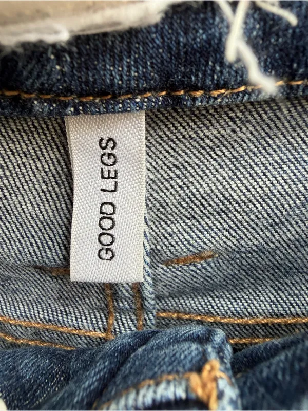 Good American Good Legs Chewed Hem Skinny Jeans Size 4/27 Style GLCH367T - Image 6