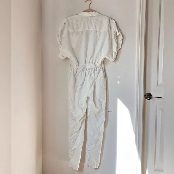 Young‎ Fabulous & Broke White Tencel Short Sleeve Utility Jumpsuit Women's XS - Image 2