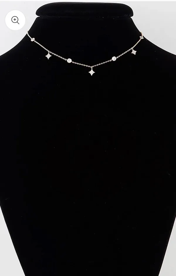 Multi Starry Sky Charms Necklace Gold - Image 2
