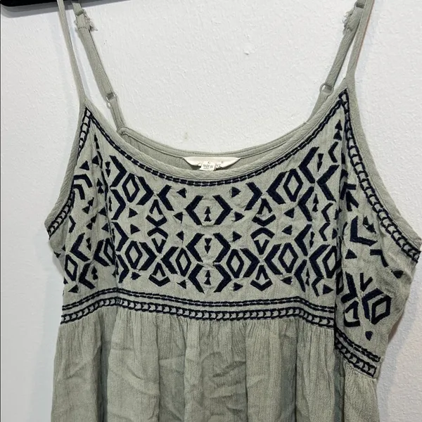 sim & Sam olive green navy blue Patterned Camisole - Image 2