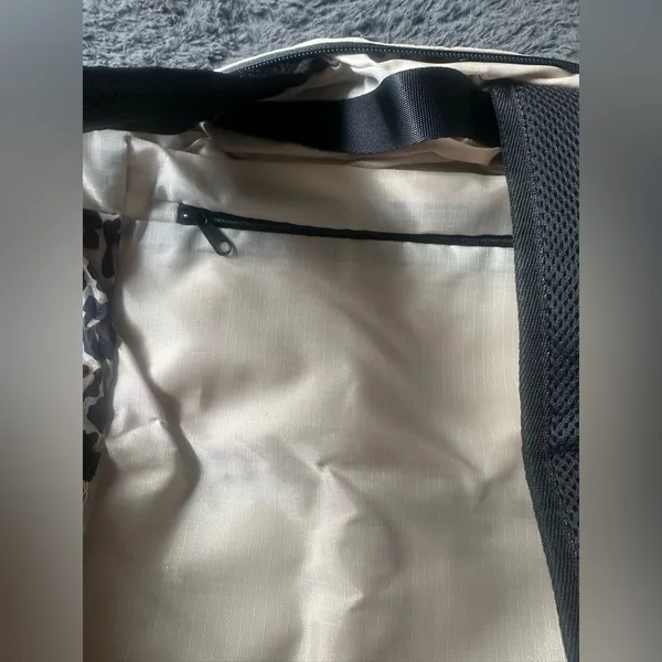 APL packable cream, black and leopard backpack - Image 4