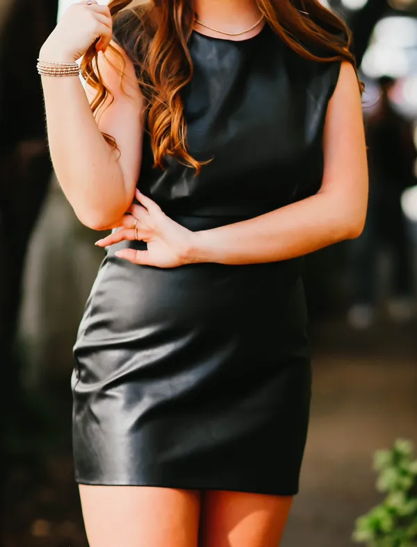 Leather Dress Size L - Image 3