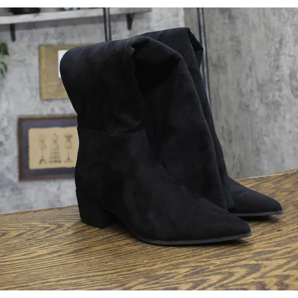 NWT On 34th Womens Gabriellaa Over the Knee Dress Boot Black Microsuede 7.5M - Image 6