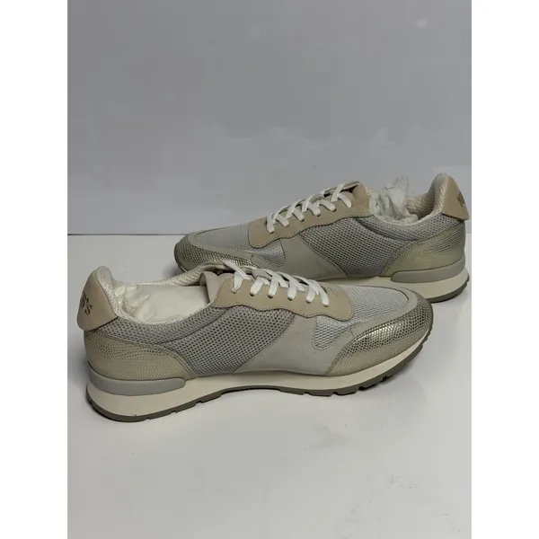 MR. B's By Aldo Shoes Mens Size 8 Beige Leather Casual Sneakers Gum Sole New - Image 5