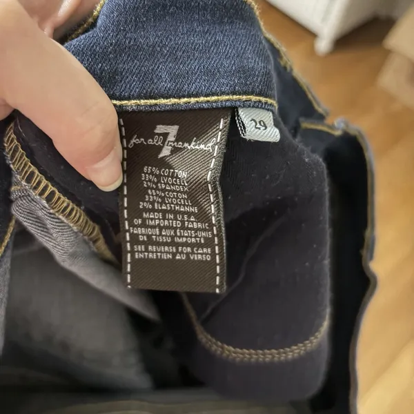 7 For All Mankind Jeans Womens 29 Blue Roxanne Ankle Skinny Stretch Dark Wash - Image 8