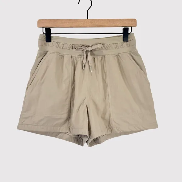Lululemon Womens Shorts Beige Dance Studio High Rise Athletic Stretch Size 4 - Image 3
