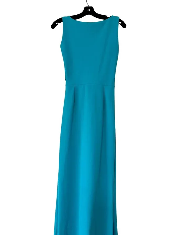 NWT Chiara Boni Sleeveless Gown Deep Sky Blue Italian Designer Dress Sz 4 - Image 4