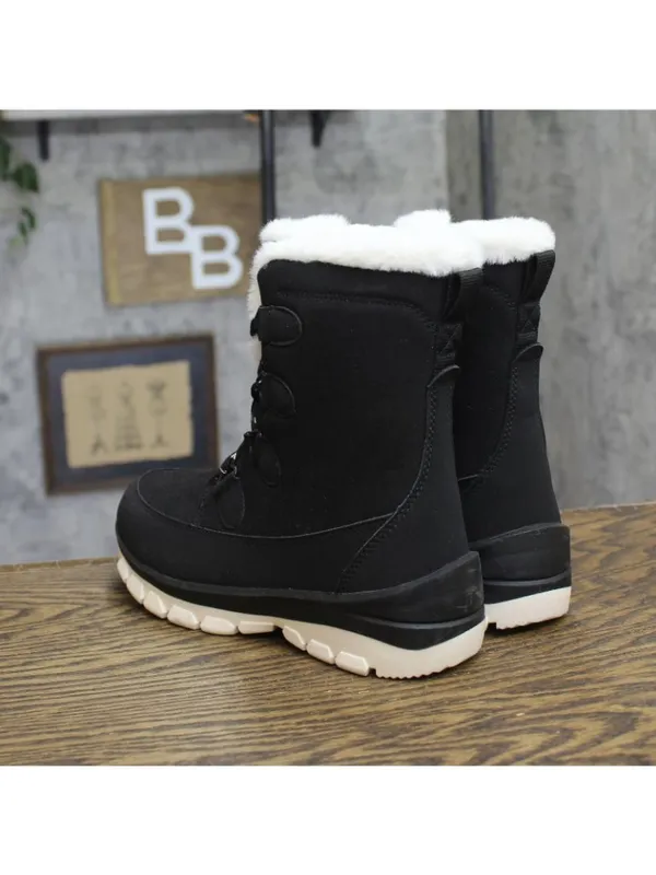 Universal Thread Womens Corie Boots Winter Lace Up 94642619 Black 6M - Image 2
