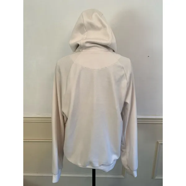 Nike Women’s Cream Fleece Pullover Hoodie Sweatshirt Embroidered Mini Swoosh - Image 2
