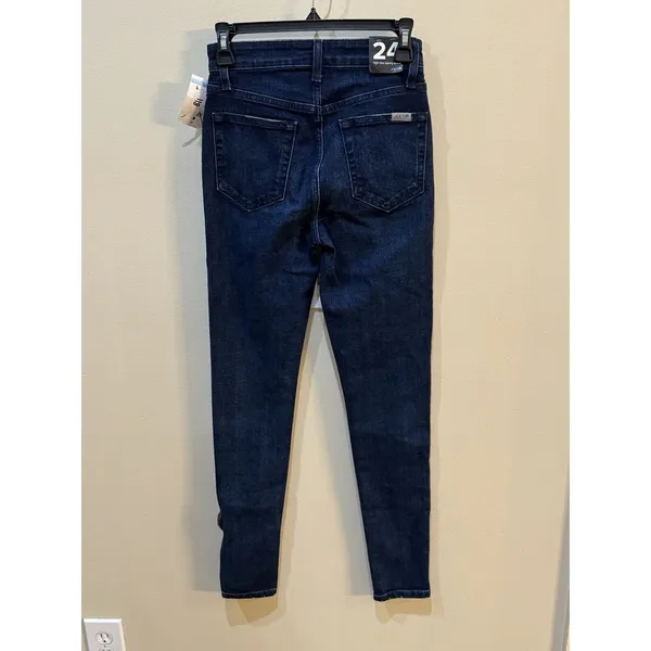 Joe's Jeans High Rise Skinny Ankle Jean Vela Size 24 Slightly‎ Distressed Dark - Image 2