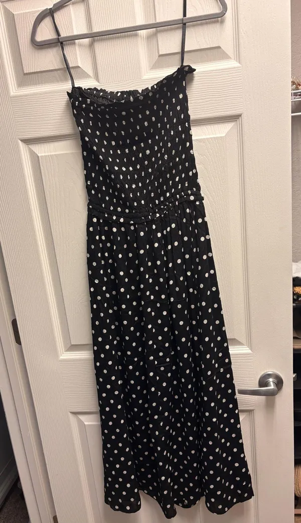 Marshalls Black polka dot maxi dress - Image 2