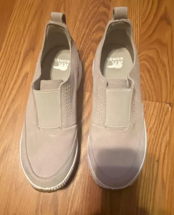 Sorel : out n about tan slip on women's shoes soft taupe size 7 - Image 2