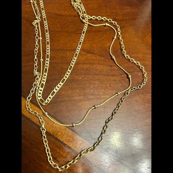 Very necklace gold tone long - Image 2