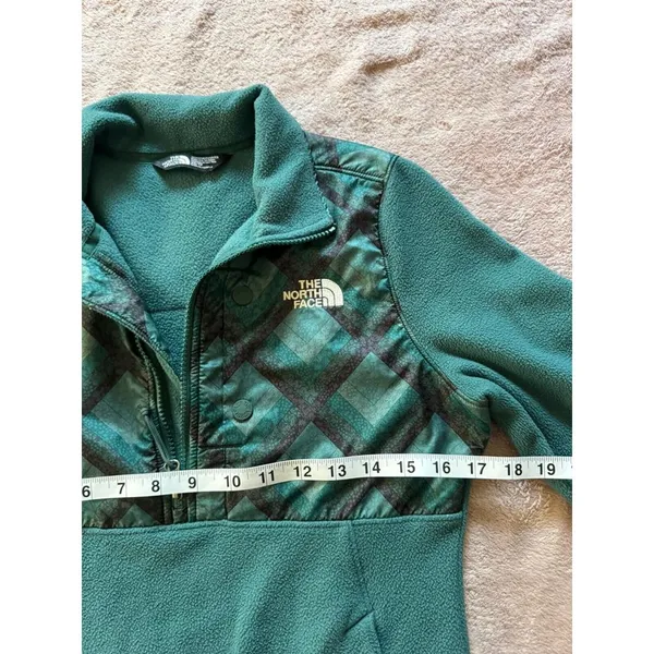 The North Face Women's Green Geometric Anorak Fleece 1/2 Zip Pullover‎ Sz Xsmall - Image 5