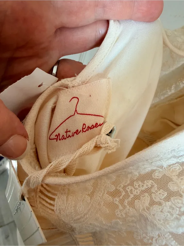 LF NWOT Native Rose Cream Lace-Trim Spaghetti Strap Dress - Image 6