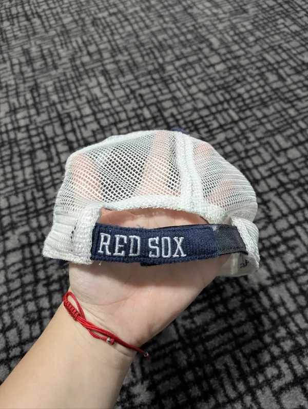 Vintage MLB Boston Red Sox Knit New Era Cap - Image 3