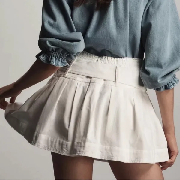Anthropologie pilcro belted corduroy mini skirt - Image 3