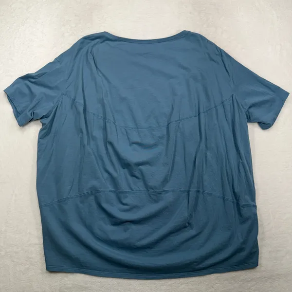Lululemon Size 14 Back in Action Short Sleeve T-Shirt Utility Blue Relaxed Fit - Image 9