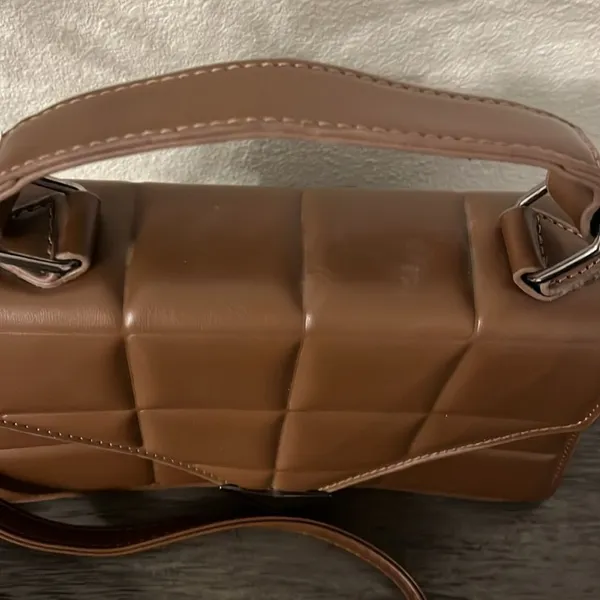 Fashion Rhombus brown‎ quilted crossbody shoulder bag - Image 11