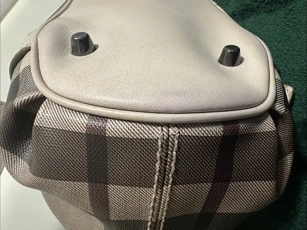 Burberry Northfield Convertible Tote Smoked Check Coated Canvas - Image 8