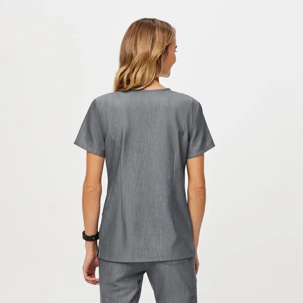 Figs Casma 3 pocket graphite v neck scrubs top small - Image 3