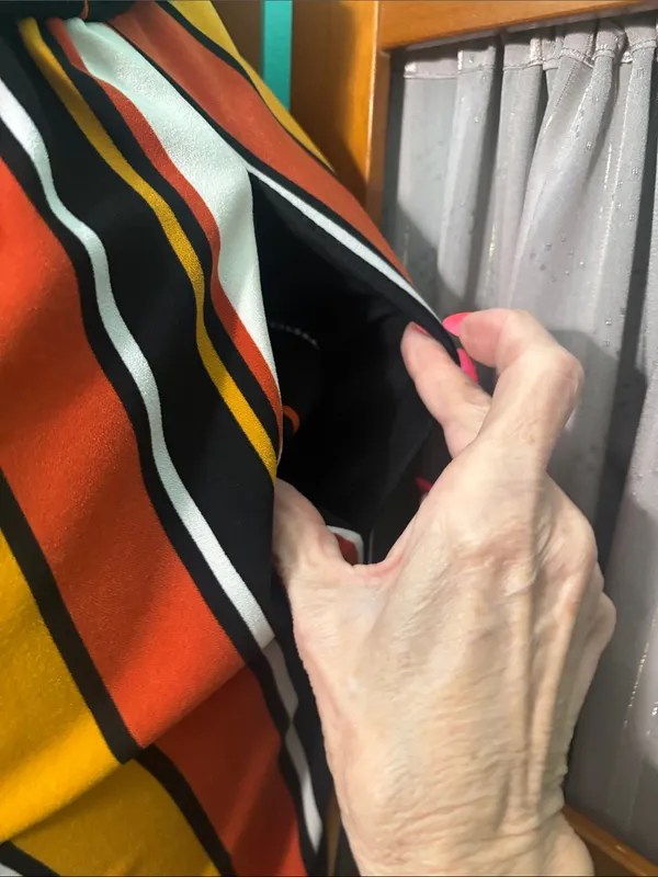 Adrienne Vittadini Black, Mustard & Rust Striped Wide-Leg Pants - Image 11