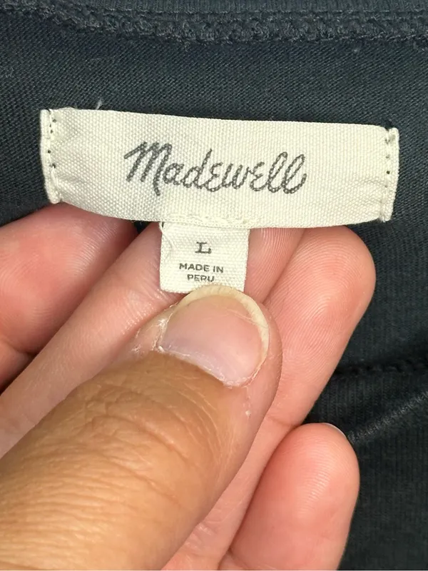 Madewell Black Puff Sleeve Top Women’s Large Alpaca Blend 3/4 Sleeve - Image 11