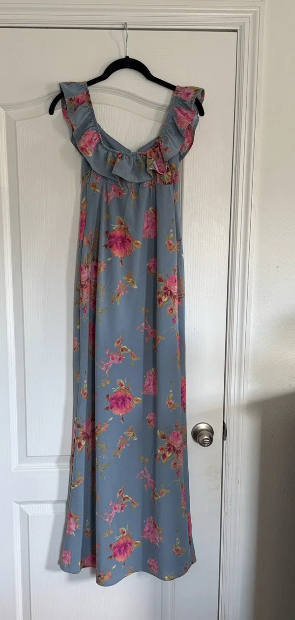 Wild Fable Blue Floral Maxi Dress XS - Image 4