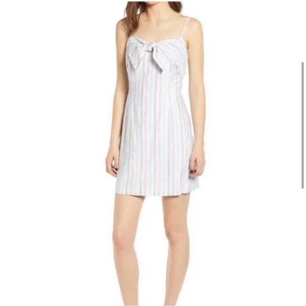 Cupcakes & Cashmere x Revolve Soleil Striped Mini Dress in Optic White Size 4 - Image 2