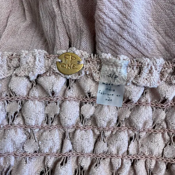 Free People Adella Cami Womens Size S‎ in Muave Boho Crochet - Image 2