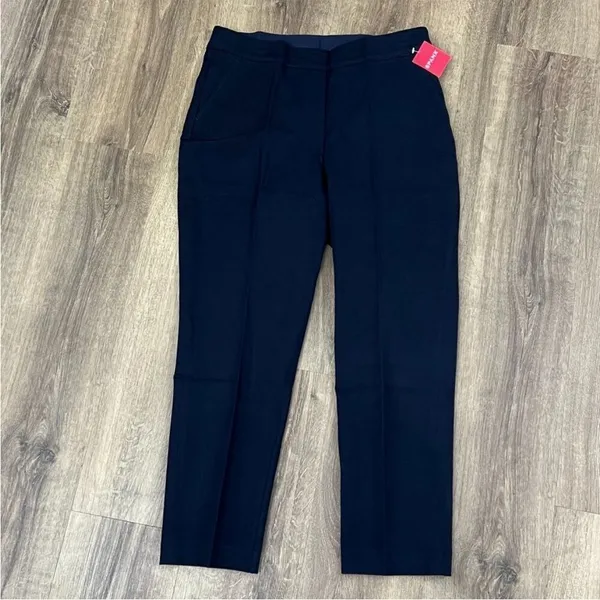 NWT spanx polished ankle slim navy pants‎ M - Image 4