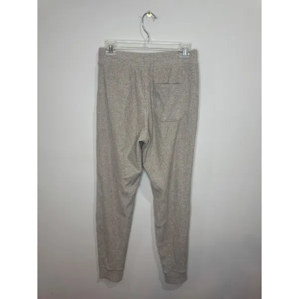 Alo Yoga Muse Ribbed Jogger Sweatpants Gravel Heather Sz S - Image 3