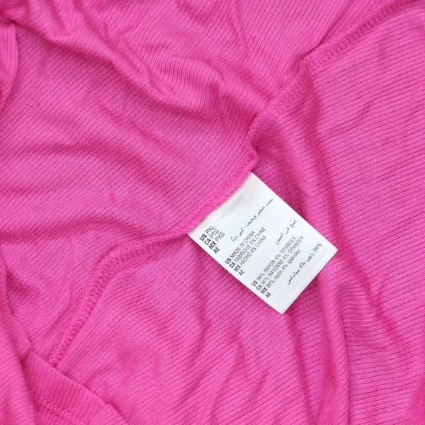 NWT Bar III Womens Petite Cutout Ribbed Sleeveless Shirt Top Pinkadelic Pink XL - Image 4