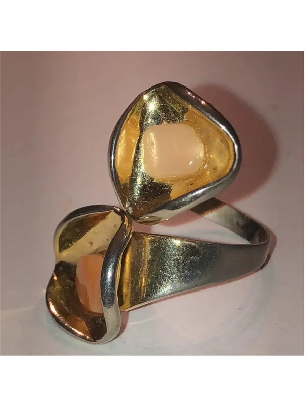Vintage Gold Tone Wrap Adjustable Boho Ring - Image 4