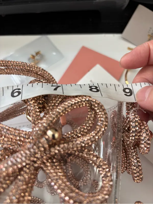 NWT cult gaia clear mini tote with rose gold beaded floral accents - Image 9