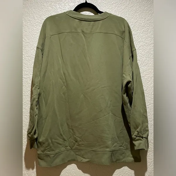 Lululemon Perfectly Oversized Crew Pullover Bronze Green Size 14 - Image 5