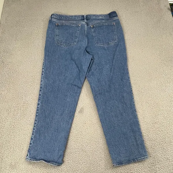 Abercrombie Fitch The 90s Straight Mid Rise Jeans Women 33(38x28) Medium Wash - Image 5
