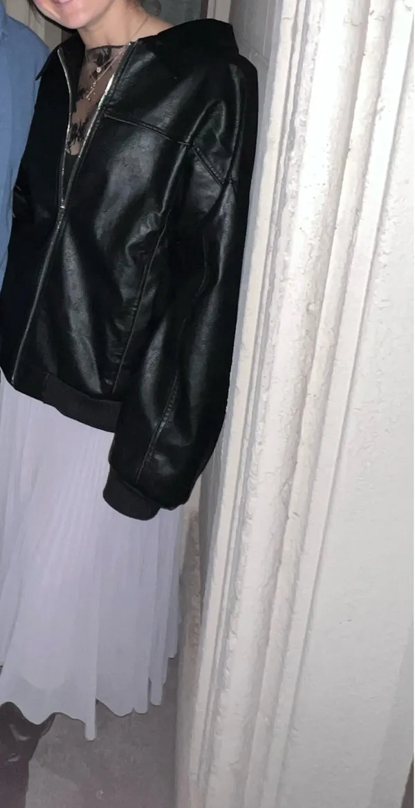 Princess Polly Goldsmith Faux Leather Bomber Jacket - Image 2