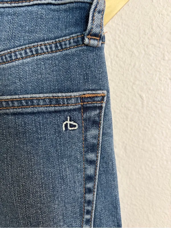 Rag & Bone Piper Mid-Rise Wide Leg bootcut Full Length Jeans 28 - Image 7