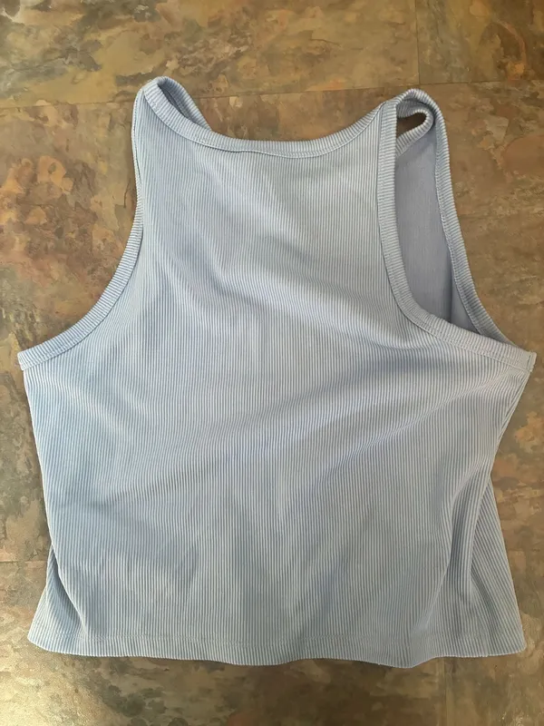 H&M Cropped Ribbed Tank Top - Image 4