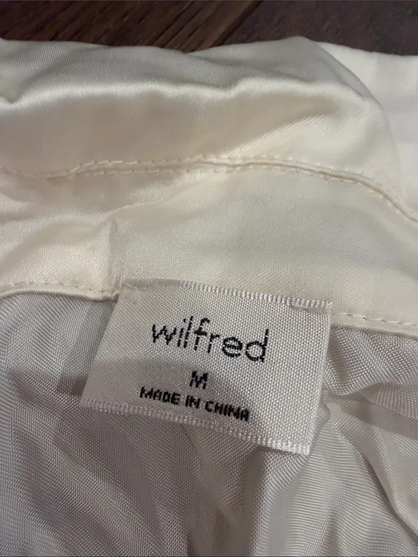 Wilfred Cream Tie-Front Button Down Shirt Size Medium NWT - C54-112 - Image 2