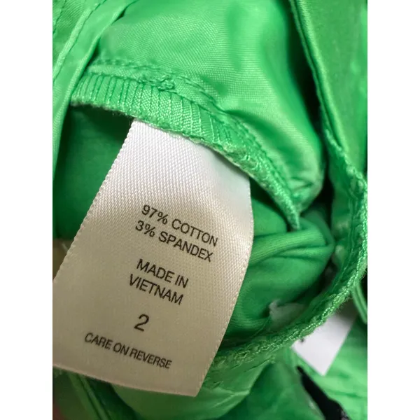 New York & Company 7th Avenue Bermuda Shorts Bright Green Stretch Cotton 2 NWT‎ - Image 5
